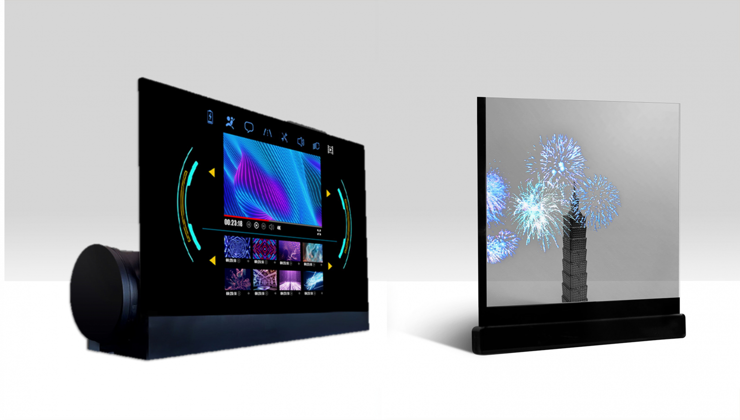 可捲式、折疊性、高透明